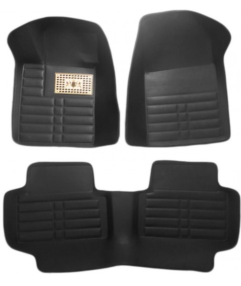 طقم دواسات 5D للسيارة 3 قطع - اسود  بيجو  508 2020 :2018